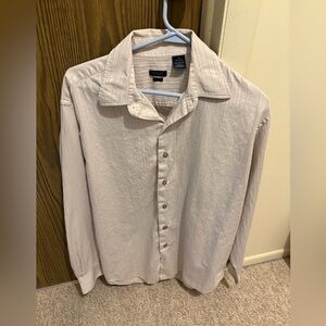 Van Heusen Gray Button-Up Men’s Dress Shirt